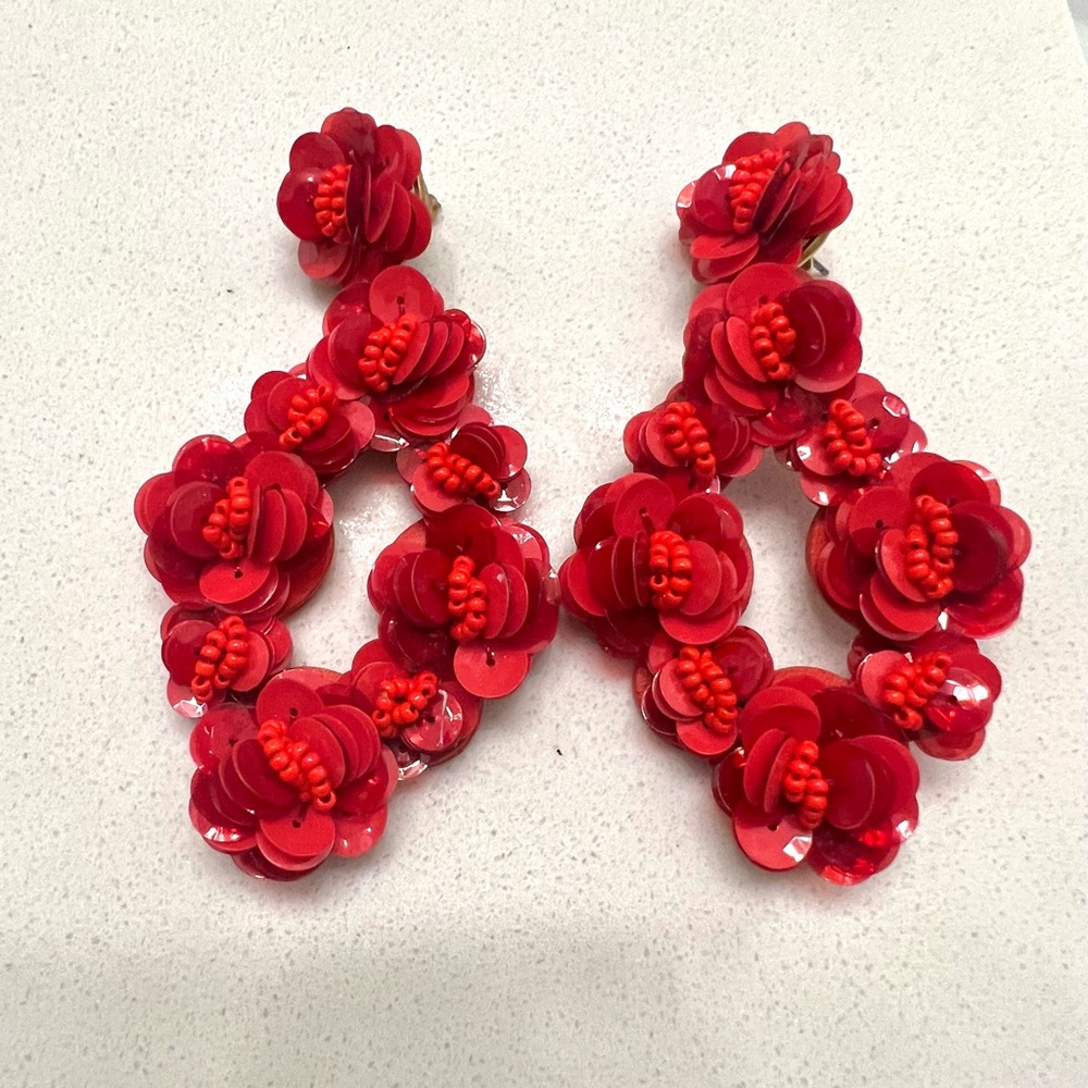 J. CREW floral earrings